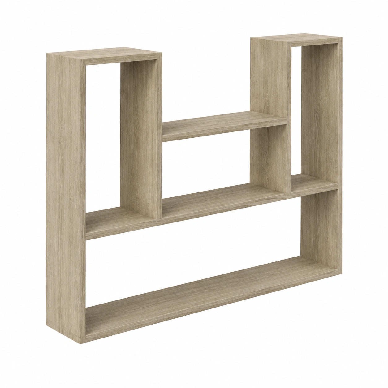 Bureau, avec rangement, avec étagères, en chêne, 100 x 16 x 60 cm, pour l’espace de travail