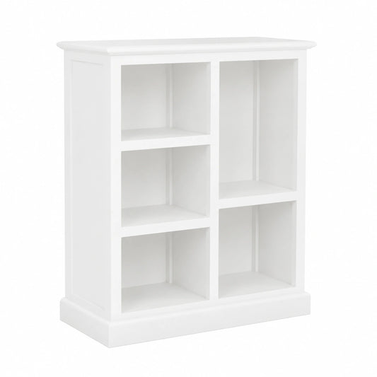 Bibliothèque, avec étagères, coloris blanc, pour le salon ou le bureau