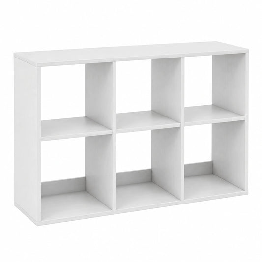 Bibliothèque, modulable, avec étagères, coloris blanc, pour le salon ou le bureau