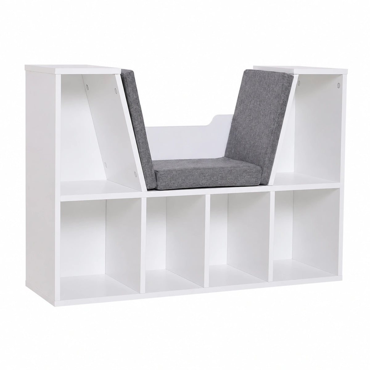 Banc, avec coussin, coloris gris, 102 x 30 x 61 cm, pour les espaces de vie