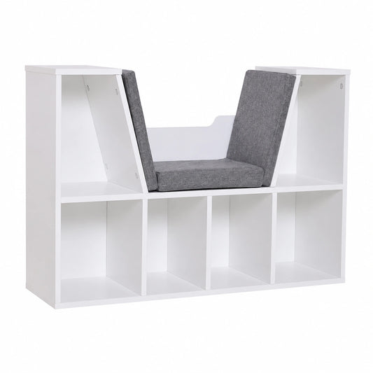 Banc, avec coussin, coloris gris, 102 x 30 x 61 cm, pour les espaces de vie