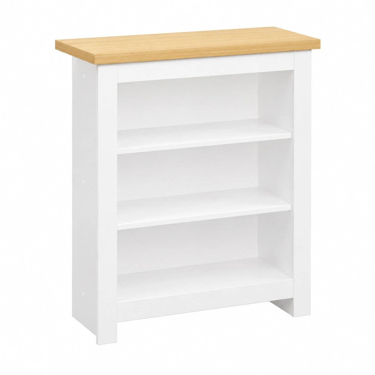 Bibliothèque, avec rangement, coloris blanc, pour le salon ou le bureau
