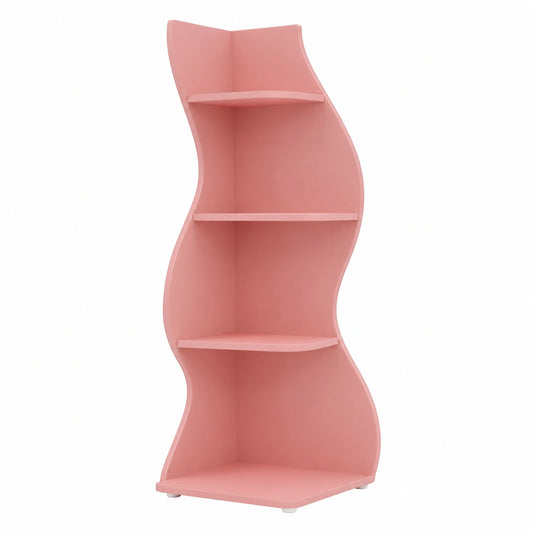 Bureau, avec étagères, coloris rose, pour l’espace de travail