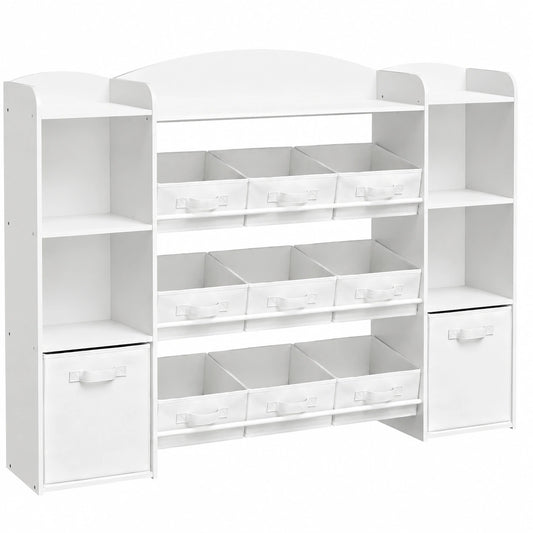 Étagère, avec rangement, coloris blanc, 30 x 143,8 x 104 cm, pour les espaces de vie