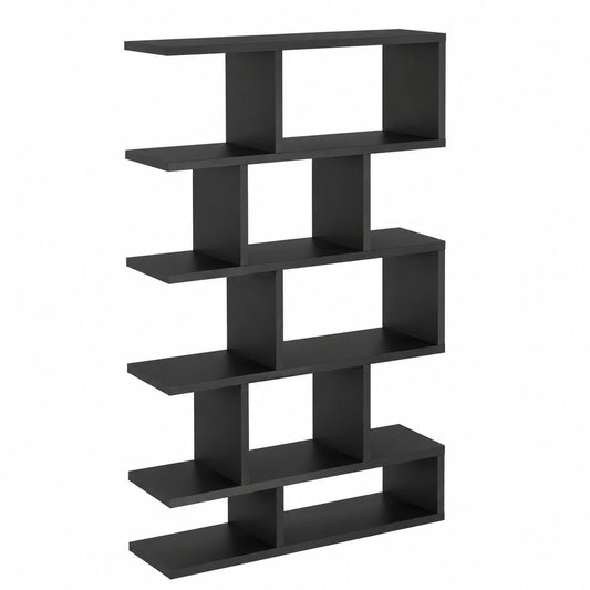 Bureau, avec étagères, coloris noir, 100 x 70 x 18 cm, pour l’espace de travail