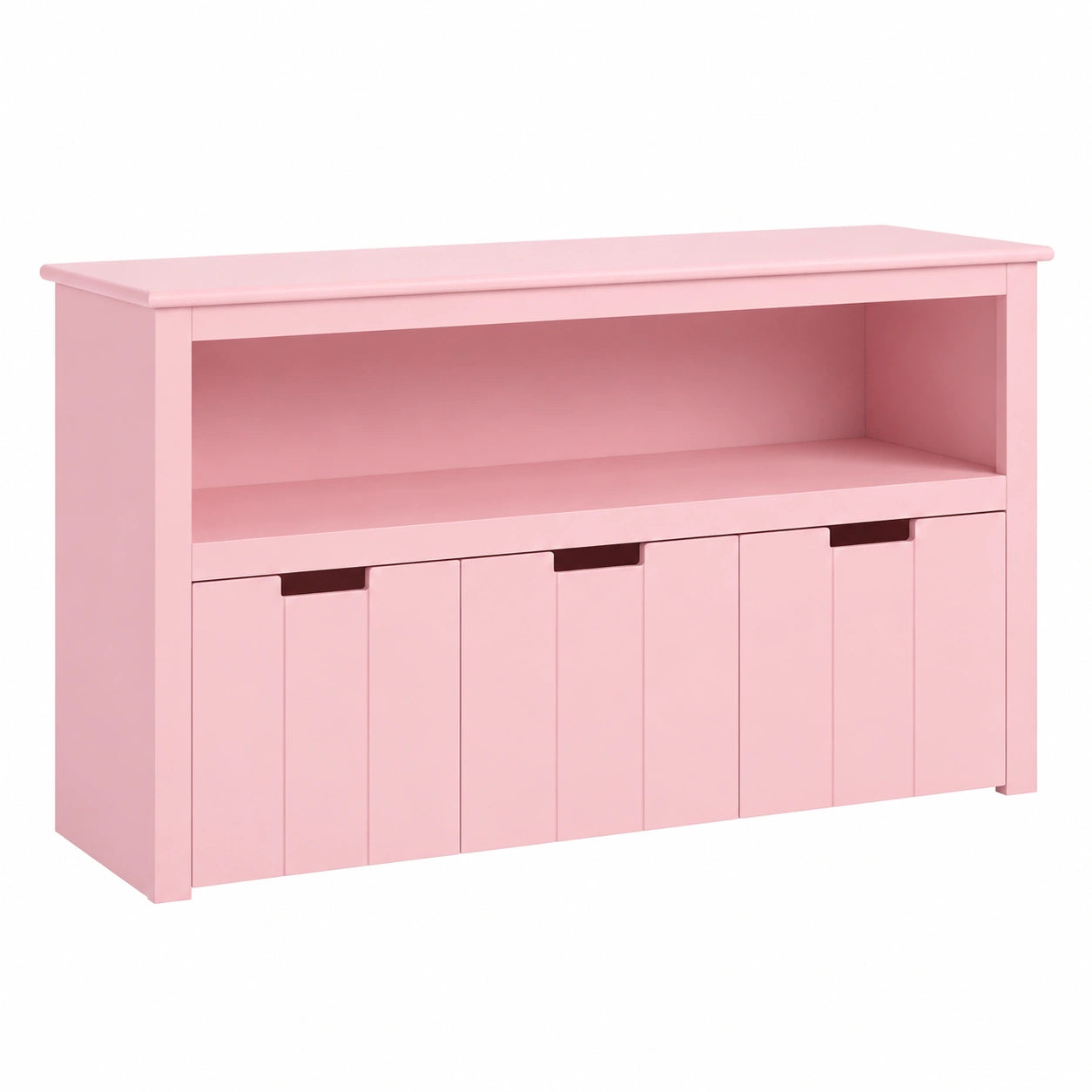 Meuble polyvalent, avec rangement, avec tiroirs, coloris rose, 102 x 33 x 61,5 cm, pour les espaces de vie